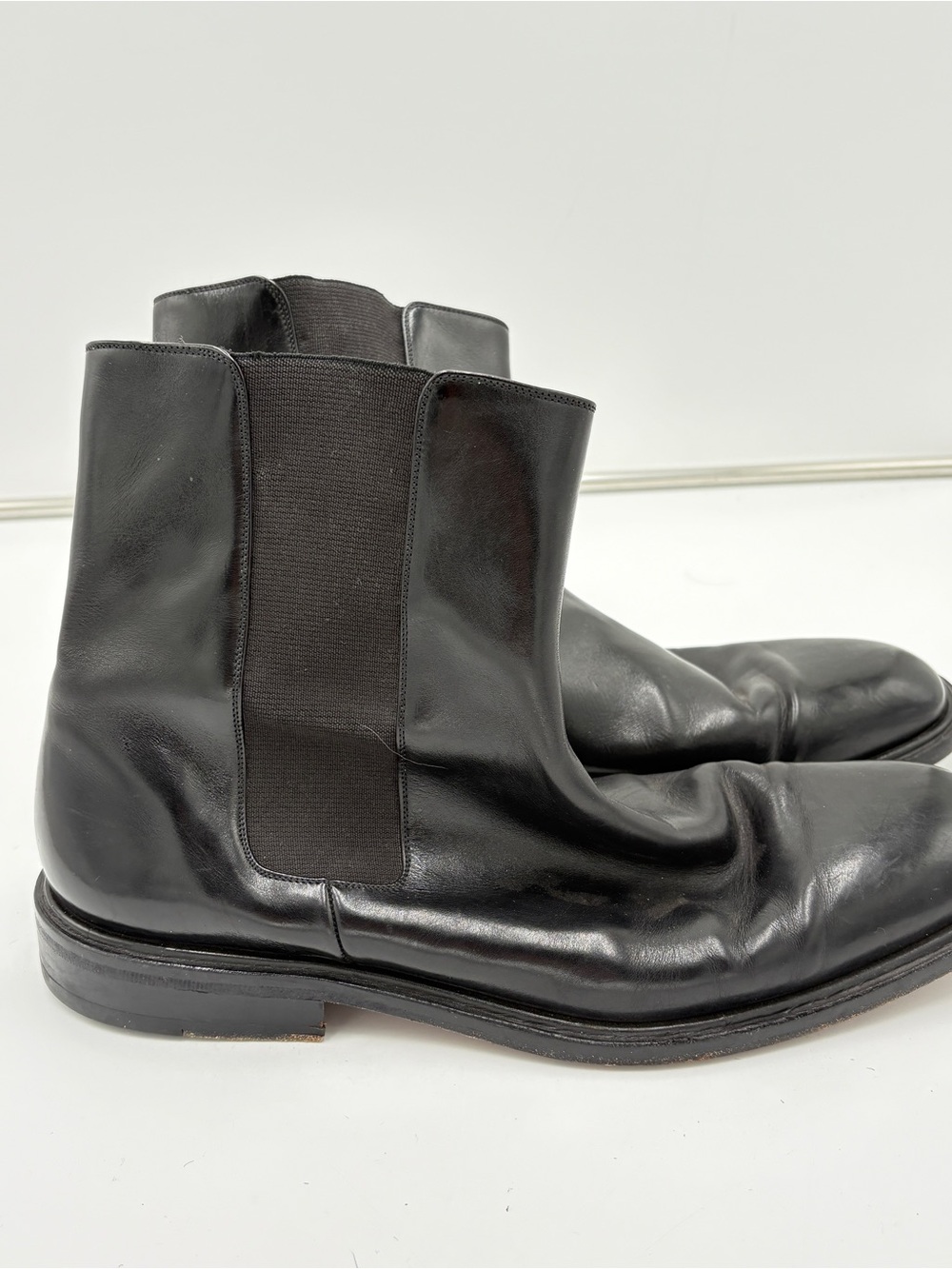 Avventura Black Leather Chelsea Boots Square Toe Made in Spain Men’s Size 11